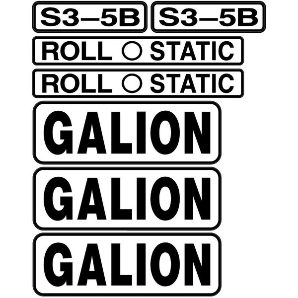 Aftermarket New Decal Set for Galion Model S3-5B Roll O Static Machines MAE30-0286 - main